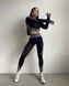 Спортивний фітнес костюм трійка рашгард+лосини жіночий сірого кольору IM фото 9 — Beauty&Fashion