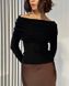 Однотонний топ з відкритими плечима жіночий чорного кольору S824/825 / 1523 фото 3 — Beauty&Fashion
