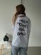 Летняя свободная футболка с принтом женская белого цвета S1529 /331 фото 2 — Beauty&Fashion