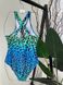Суцільний купальник леопардовий з зав'язками жіночий синьо-бежевого кольору 2782 фото 10 — Beauty&Fashion