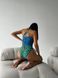 Суцільний купальник леопардовий з зав'язками жіночий синьо-бежевого кольору 2782 фото 6 — Beauty&Fashion