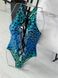 Суцільний купальник леопардовий з зав'язками жіночий синьо-бежевого кольору 2782 фото 8 — Beauty&Fashion