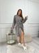 Теплый плюшевый домашний однотонный халата женский серого цвета S4000/126 фото 1 — Beauty&Fashion
