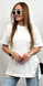 Однотонная летняя футболка с кнопками женская белого цвета Aв 4655 /276 фото 1 — Beauty&Fashion