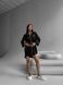 Шовкова однотонна домашня сорока вільного крою жіноча чорного кольору 1105 фото 1 — Beauty&Fashion