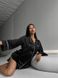 Шовкова однотонна домашня сорока вільного крою жіноча чорного кольору 1105 фото 2 — Beauty&Fashion