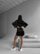Шовкова однотонна домашня сорока вільного крою жіноча чорного кольору 1105 фото 6 — Beauty&Fashion