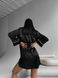 Шовкова однотонна домашня сорока вільного крою жіноча чорного кольору 1105 фото 7 — Beauty&Fashion