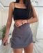 Стильні шорти-спідниця однотонні з костюмки жіночі графітового кольору A103/814 фото 2 — Beauty&Fashion