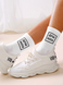Стильные однотонные носки «Душнила» (Белый) DSHNL1-39white-syntethic фото 2 — Beauty&Fashion