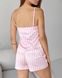 Женская нежная полосатая сатиновая пижама двойка шорты+майка розовый 090/22 фото 5 — Beauty&Fashion