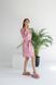 Шовковий ніжний однотонний домашній халат жіночий темно-рожевого кольору 111/23 фото 6 — Beauty&Fashion