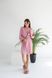 Шелковый нежный однотонный домашний женский халат темно-розового цвета 111/23 фото 3 — Beauty&Fashion