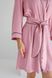 Шовковий ніжний однотонний домашній халат жіночий темно-рожевого кольору 111/23 фото 8 — Beauty&Fashion