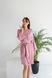 Шовковий ніжний однотонний домашній халат жіночий темно-рожевого кольору 111/23 фото 4 — Beauty&Fashion