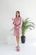Шовковий ніжний однотонний домашній халат жіночий темно-рожевого кольору 111/23 фото 2 — Beauty&Fashion