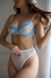 Базовый стильный комплект нижнего белья (бюстгальтер, трусики) женский бело-голубого цвета SM2206 фото 5 — Beauty&Fashion