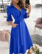 Вечірня класична костюмна однотонна сукня жіноча електрик кольору R1549/053 фото 2 — Beauty&Fashion