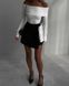 Однотонні спідниця-шорти костюмні жіночі чорного кольору фото — Beauty&Fashion