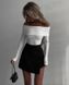 Однотонные юбка-шорты костюмные женские черного цвета R844/336 фото 6 — Beauty&Fashion
