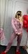 Женская однотонная шелковая пижама тройка (рубашка с длинным рукавом, брюки, шорты) (Темно-розовый) 015/21.15 фото 3 — Beauty&Fashion
