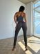 Эффектный однотонный фитнес костюм лосины пуш ап+топ женский серого цвета FS1728 фото 6 — Beauty&Fashion