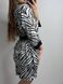 Шовковий домашній комплект (халат+сорочка) на бретельках леопардовий жіночий білого кольору 162/24 фото 9 — Beauty&Fashion