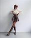 Неймовірні демісезонні шкіряні шорти жіночі мокко кольору R1557/195 фото 1 — Beauty&Fashion