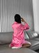 Шовкова смугаста домашня сорока вільного крою жіноча рожевого кольору 1105 фото 5 — Beauty&Fashion