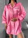Шелковая полосатая домашняя сорока свободного кроя женская розового цвета 1105 фото 3 — Beauty&Fashion