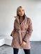 Теплая однотонная стеганная силиконовая куртка 150 женская бежевого цвета RG6210/1040 фото 2 — Beauty&Fashion