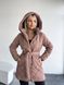 Тепла однотонна стьобана куртка силіконі 150 жіноча бежевого кольору RG6210/1040 фото 4 — Beauty&Fashion
