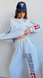 Стильный спортивный костюм свободного кроя (кофта+брюки) женский меланж цвета G1432/7161 фото 3 — Beauty&Fashion