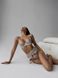 Неймовірно вишуканий комплект спідньої білизни з мереживом (бюстгальтер+трусики+пояс для панчох) жіночий пудрового кольору SM2209 фото 3 — Beauty&Fashion