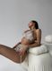 Неймовірно вишуканий комплект спідньої білизни з мереживом (бюстгальтер+трусики+пояс для панчох) жіночий пудрового кольору SM2209 фото 4 — Beauty&Fashion
