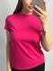 Женская удлиненная однотонная оверсайз футболка (Малиновый) 126/23.12 фото 5 — Beauty&Fashion
