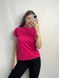 Женская удлиненная однотонная оверсайз футболка (Малиновый) 126/23.12 фото 4 — Beauty&Fashion