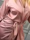Жіночий ніжний та легкий домашній шовковий халат пудровий 074/22.111 фото 5 — Beauty&Fashion