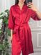 Жіночий стильний шовковий халат (Червоний) 074/22 фото 3 — Beauty&Fashion