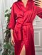 Жіночий стильний шовковий халат (Червоний) 074/22 фото 2 — Beauty&Fashion