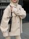 Меховая теплая и однотонная рубашка барашек женская бежевого цвета G1463/554 фото 2 — Beauty&Fashion