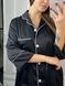 Женская легкая и нежная удлиненная шелковая домашняя сорочка черная 050/21 фото 6 — Beauty&Fashion