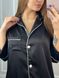 Женская легкая и нежная удлиненная шелковая домашняя сорочка черная 050/21 фото 5 — Beauty&Fashion