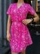 Стильное летнее прогулочное платье в цветочный принт женское малинового цвета G1459/154 фото 2 — Beauty&Fashion