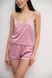 Женская шелковая пижама с кантом двойка (майка+шорты) (Темно-розовый) 070/21.12 фото 3 — Beauty&Fashion
