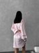 Смугаста шовкова домашня сорочка жіноча світло-рожевого кольору 1135 фото 7 — Beauty&Fashion