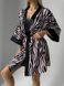 Шовковий домашній комплект (халат+сорочка) в леопардовий принт жіночий леопардового кольору 1007 фото 1 — Beauty&Fashion