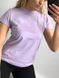 Жіноча однотонна подовжена оверсайз футболка (Лавандовий) 126/23.18 фото 3 — Beauty&Fashion
