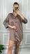 Легкая и нежная женская удлиненная шелковая домашняя рубашка малиновый 050/21 фото 2 — Beauty&Fashion