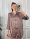 Легкая и нежная женская удлиненная шелковая домашняя рубашка малиновый 050/21 фото 1 — Beauty&Fashion